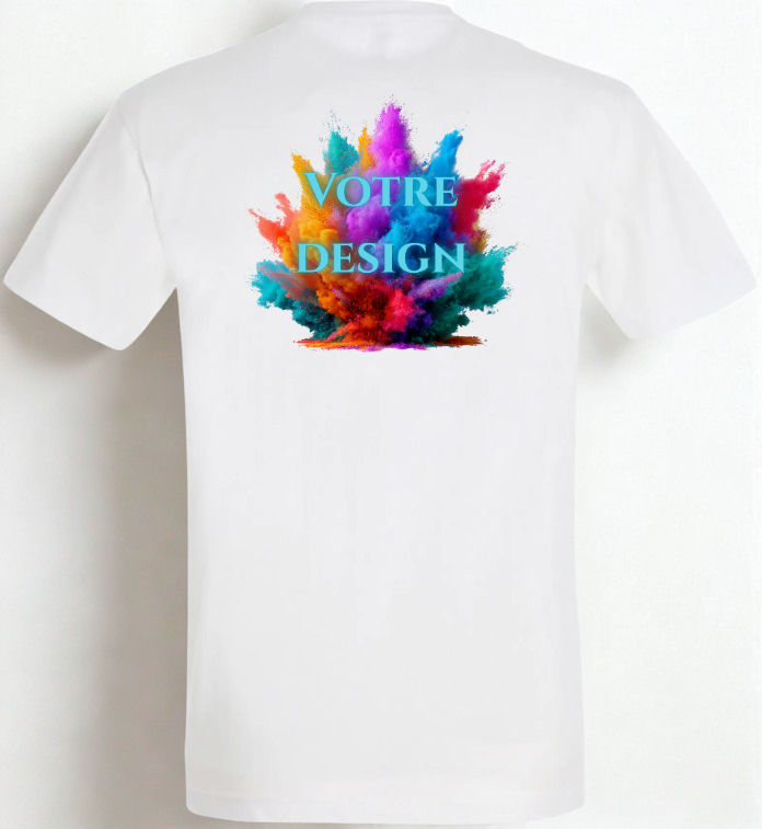 T-Shirt personnalisé Motif Dos ou Devant